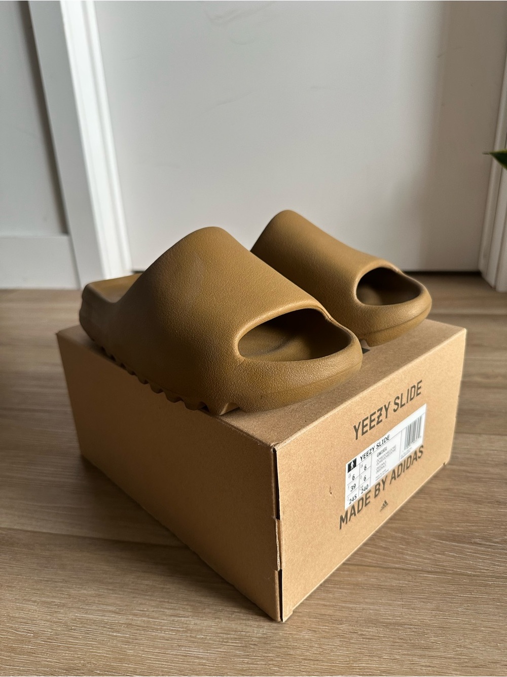 Adidas Yeezy slide in Ochre